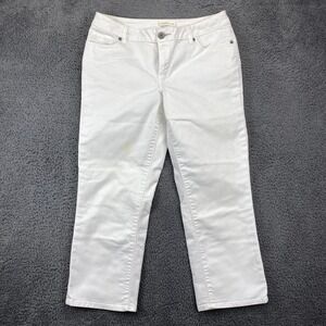 Coldwater Creek White Denim‎ Capri Pants Womens Size 10 Cropped Jeans